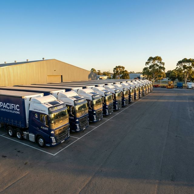 SA Shipping fleet of trucks